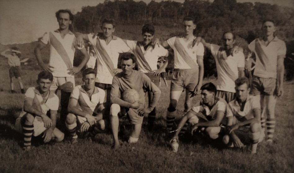 Linha Araçá, 1958. Time do Esporte Clube Santos.